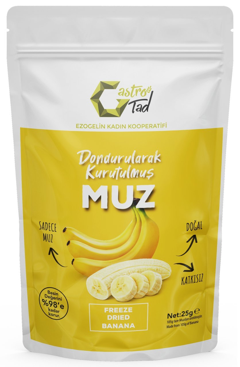 GASTROTAD 25 GR FREEZE DRY MUZ ( DONDURULARAK KURUTULMUŞ ÇITIR MUZ )