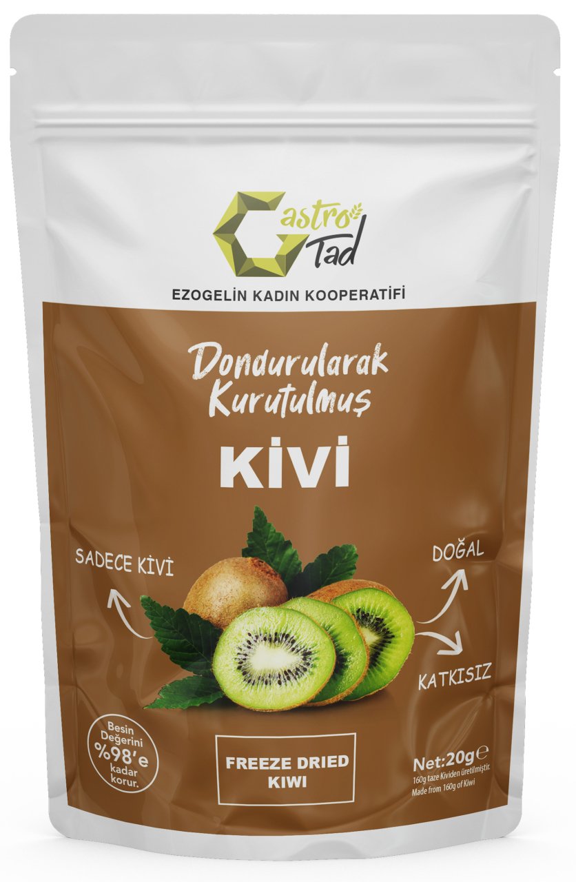 GASTROTAD 20 GR FREEZE DRY KİVİ ( DONDURULARAK KURUTULMUŞ ÇITIR KİVİ )