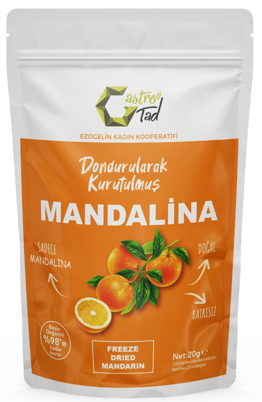 GASTROTAD 20 GR FREEZE DRY MANDALİNA ( DONDURULARAK KURUTULMUŞ ÇITIR MANDALİNA )